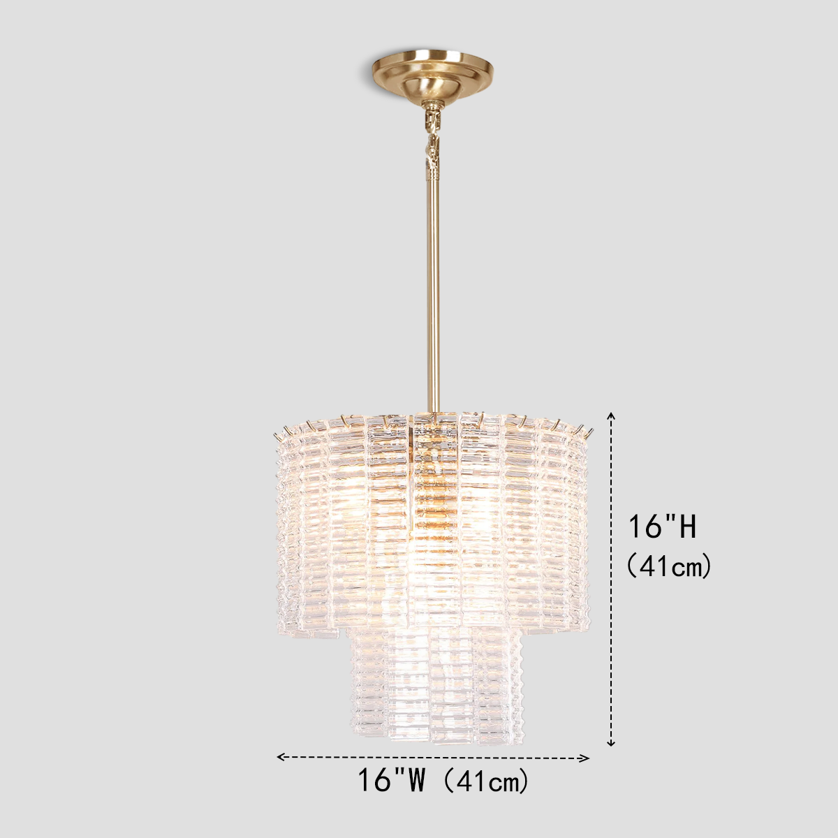 Shron Round Glass Tile Chandelier