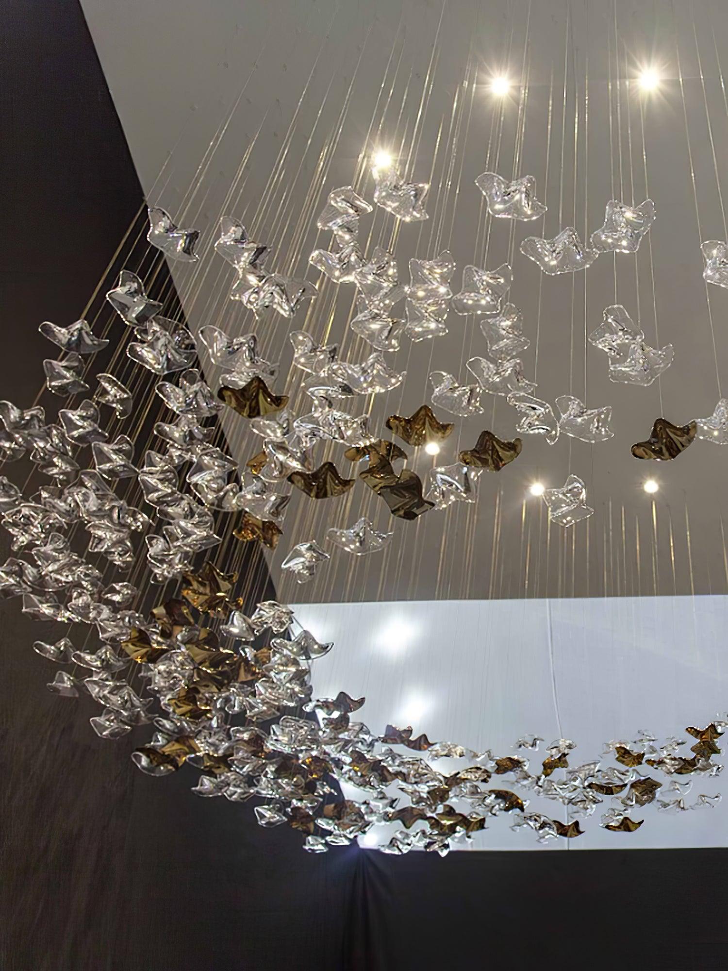 Tidal Stair Crystal Spiral Chandelier