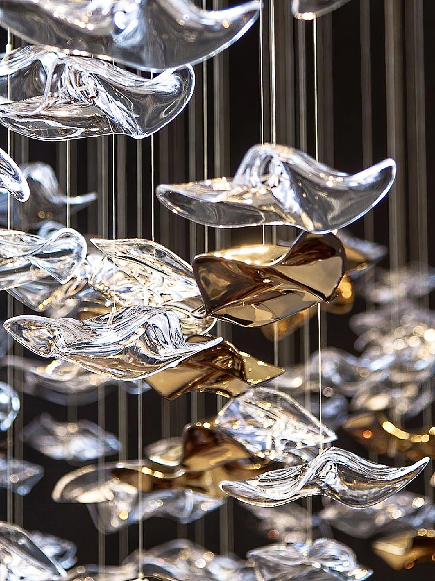 Tidal Stair Crystal Spiral Chandelier