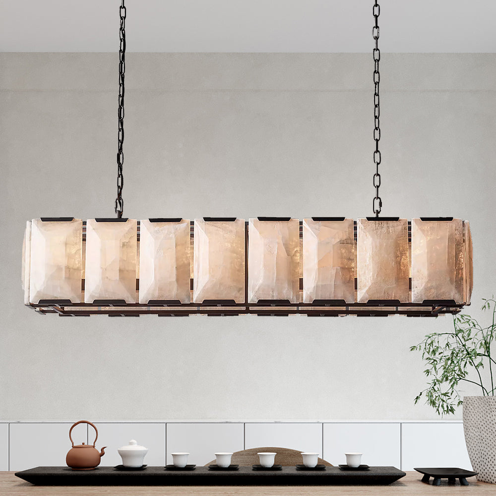 Harlows Calcite Rectangular Chandelier 42"54"62"74"