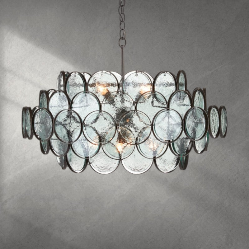 Luster Gaze Radiant Disc 8-Light Chandelier - Background Shot