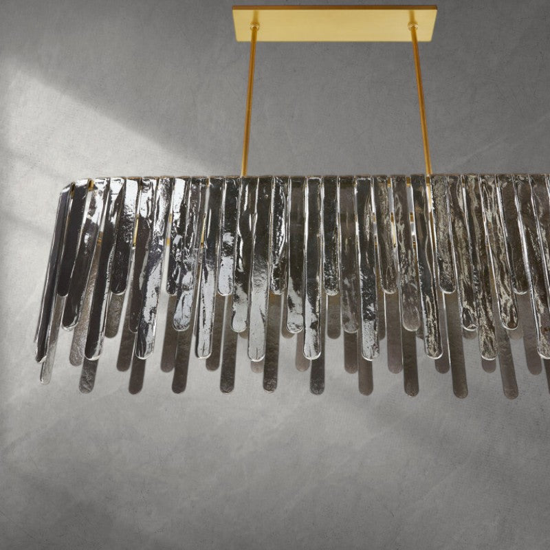 Luster Gaze Cascade Veil Linear Chandelier - Background Shot