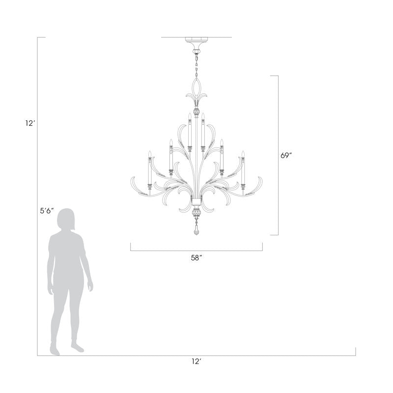 Luster Gaze Radiant Arch 16-Light Grand Chandelier - Background Shot
