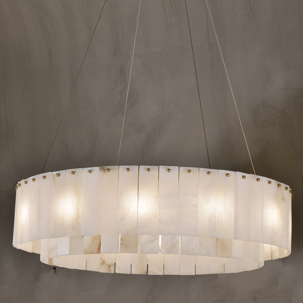 Round Alabaster Chandelier