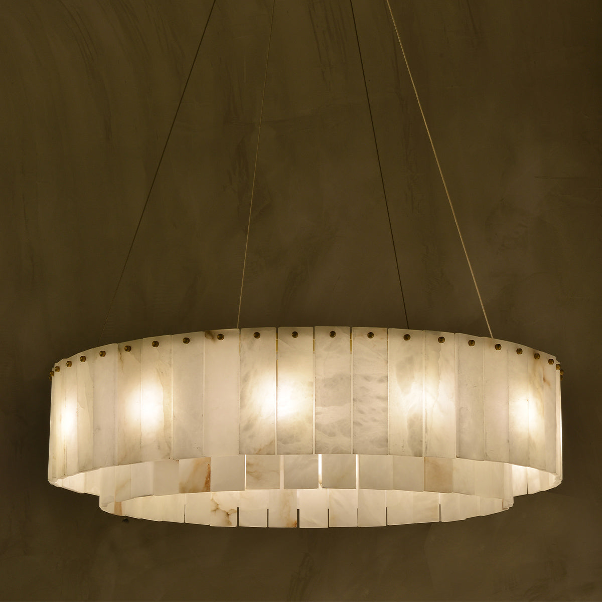 Round Alabaster Chandelier