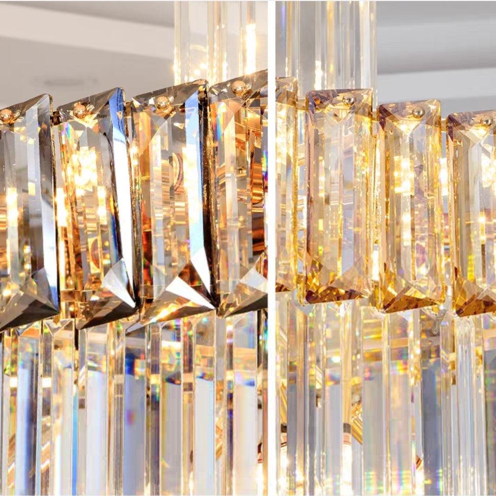 Luster Gaze Grand Lumina Vertical Crystal Foyer Chandelier - Background Shot