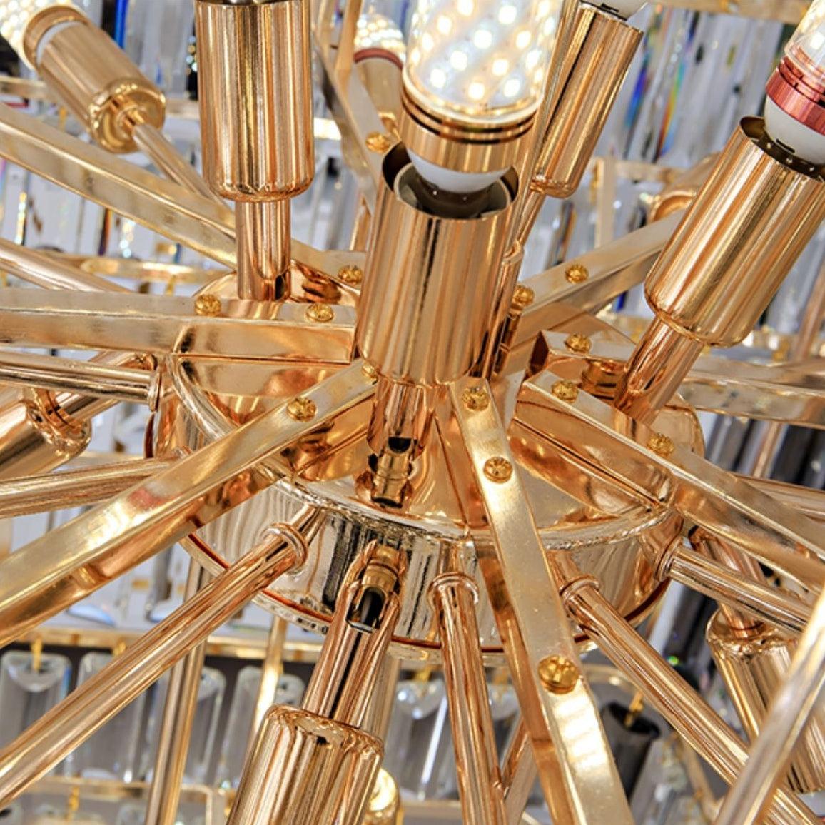 Luster Gaze Grand Lumina Vertical Crystal Foyer Chandelier - Background Shot