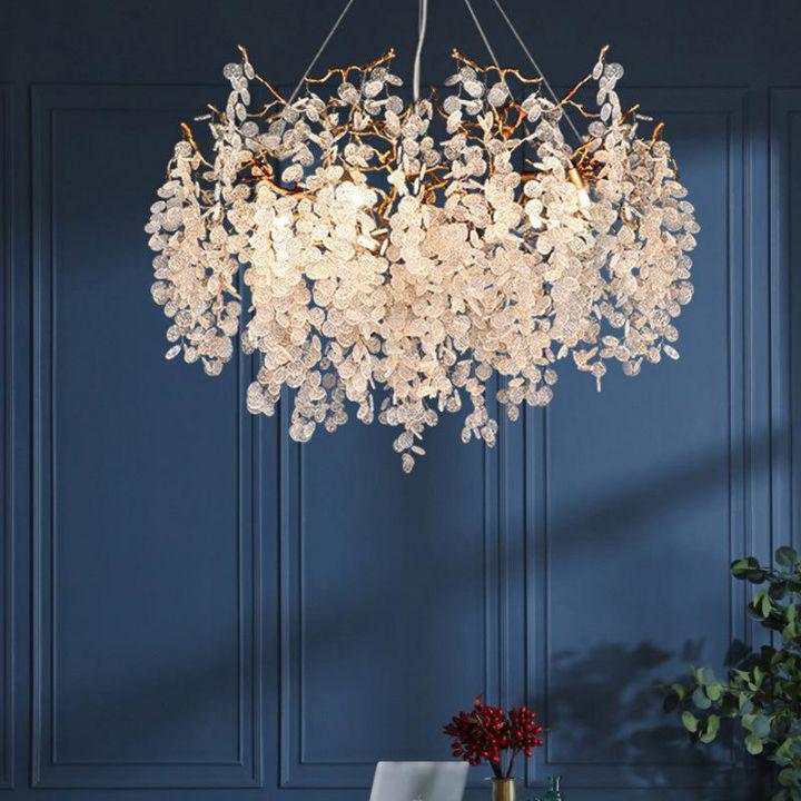 Luster Gaze Veridian Bloom Round Branch Chandelier - formal American dining room