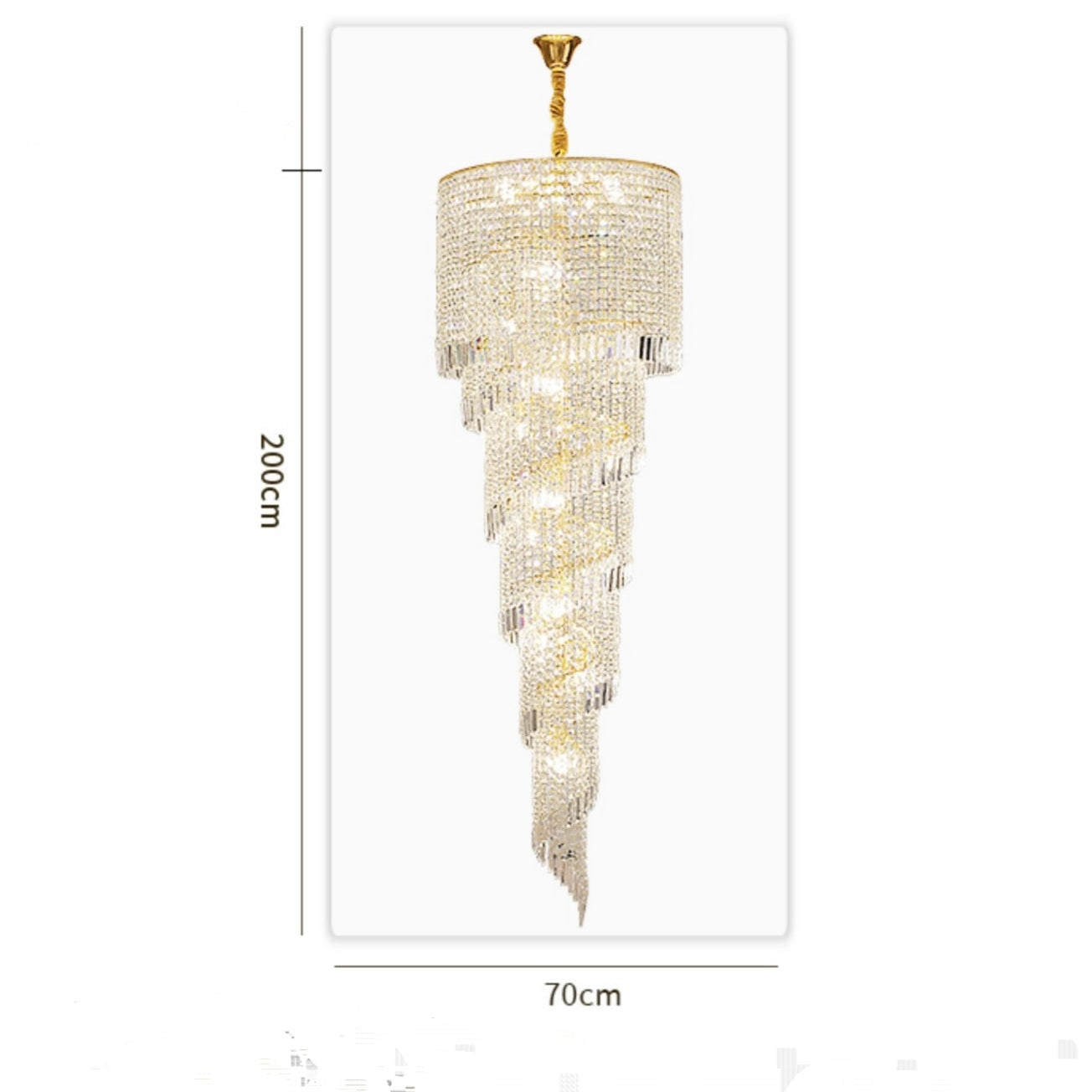 Luster Gaze Grand Lumina K9 Crystal Chandelier - Background Shot