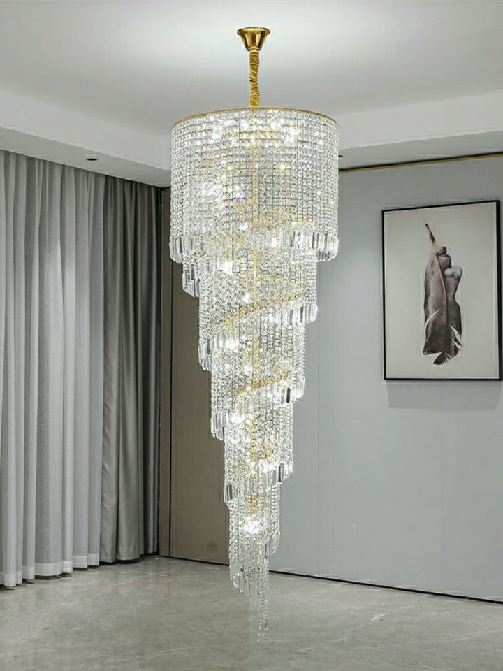 Luster Gaze Grand Lumina K9 Crystal Chandelier - Background Shot