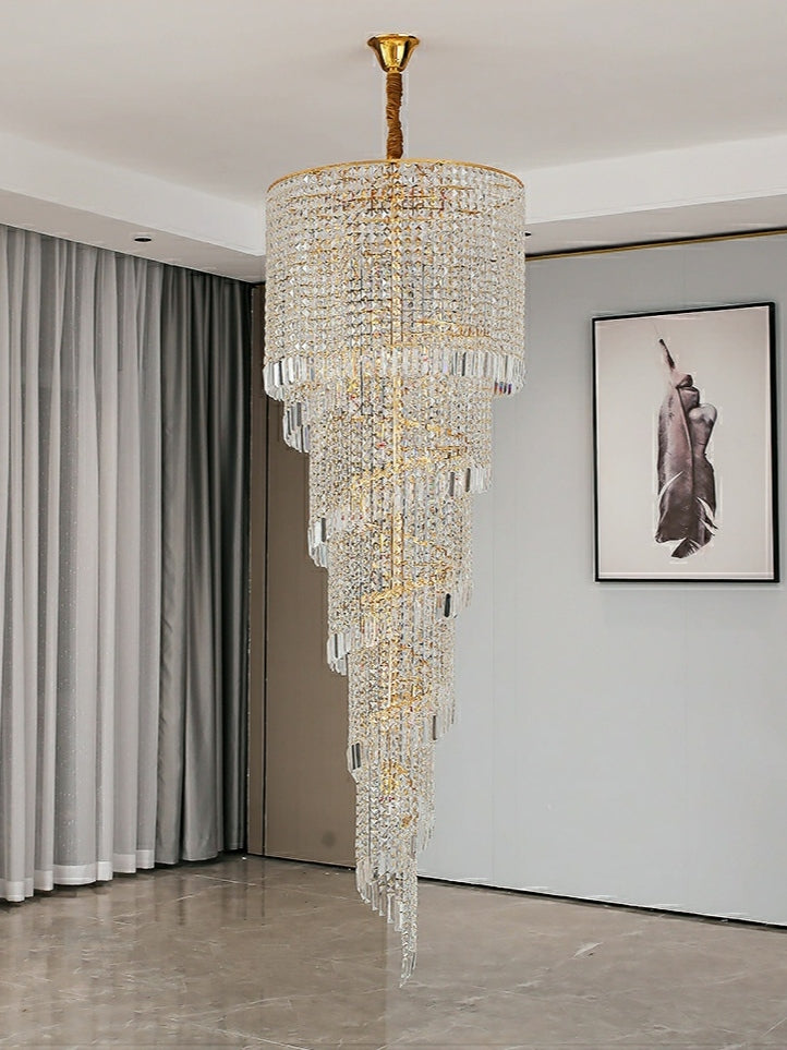 Luster Gaze Grand Lumina K9 Crystal Chandelier - Background Shot