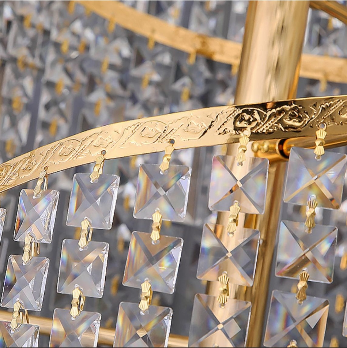 Luster Gaze Grand Lumina K9 Crystal Chandelier - Background Shot