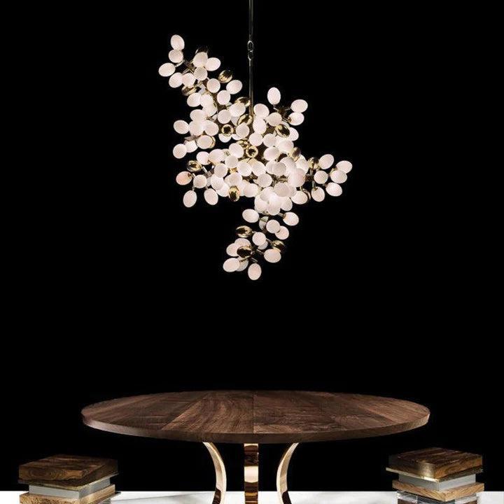 Luster Gaze Verdant Canopy Vertical Grape Chandelier - Background Shot