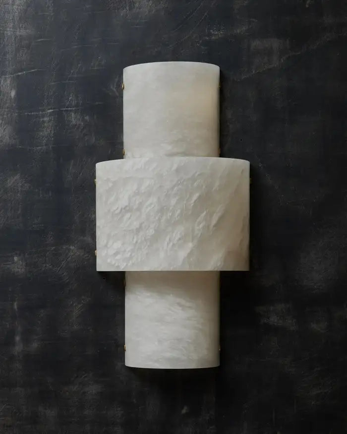Half Cylinder Alabaster Wall Sconces  Kevin Studio