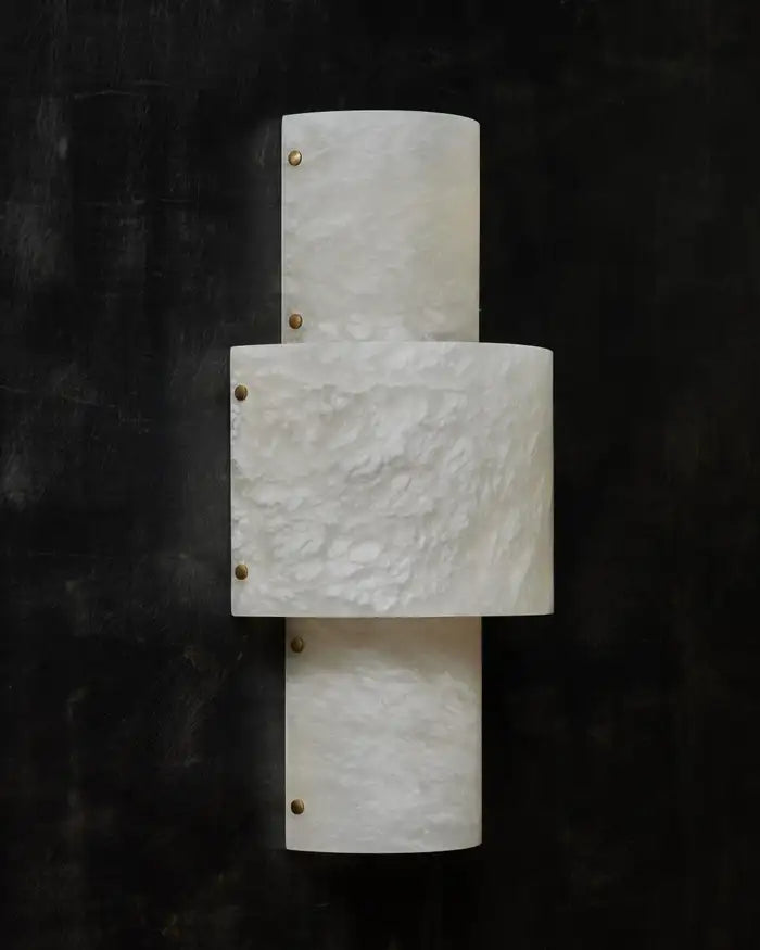 Half Cylinder Alabaster Wall Sconces  Kevin Studio