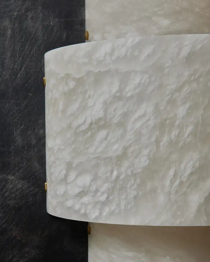 Half Cylinder Alabaster Wall Sconces  Kevin Studio