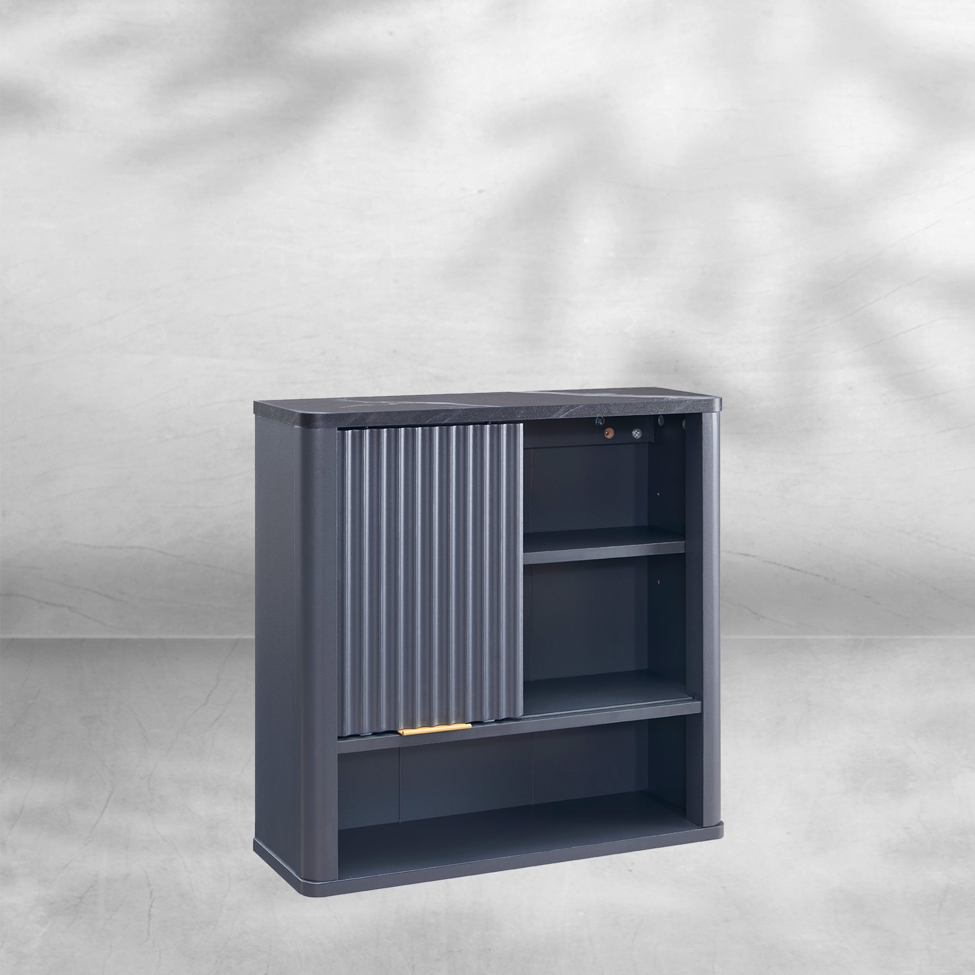 Bathroom Wall Cabinet with Fluted Door and Adjustable Shelf