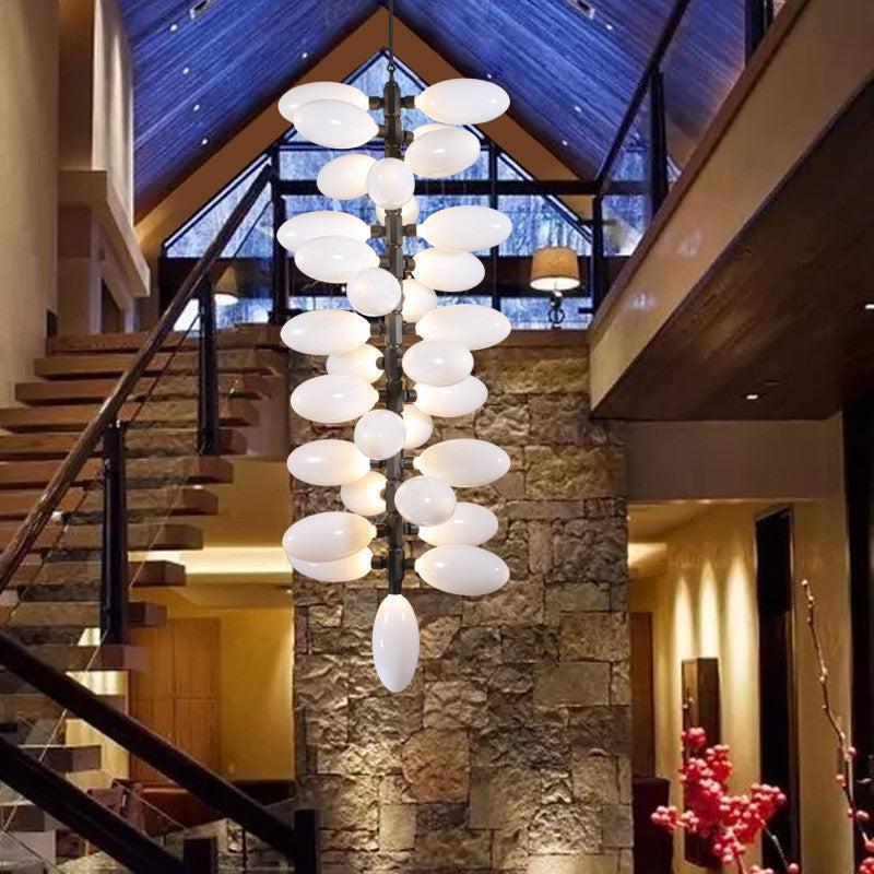 Luster Gaze Verdant Vine Cascading Glass Chandelier - formal American dining room