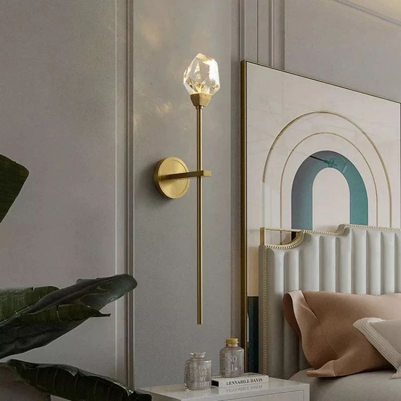 Irene Faceted Crystal Prisms Wall Sconce (Rod)