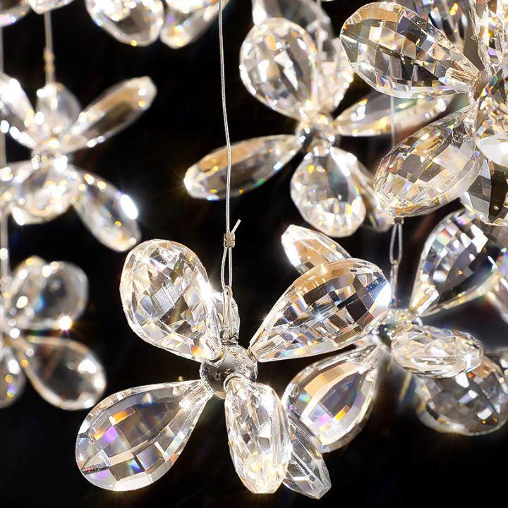 Luster Gaze Ethereal Bloom Crystal Chandelier - Background Shot