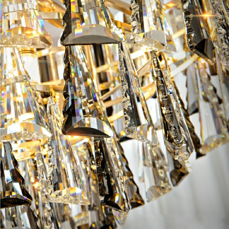 Luster Gaze Grand Lumina 3-Tier Round Crystal Chandelier - Background Shot