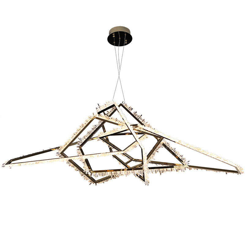 Besy Irregular Modern Living Room Rock Crystal Chandelier