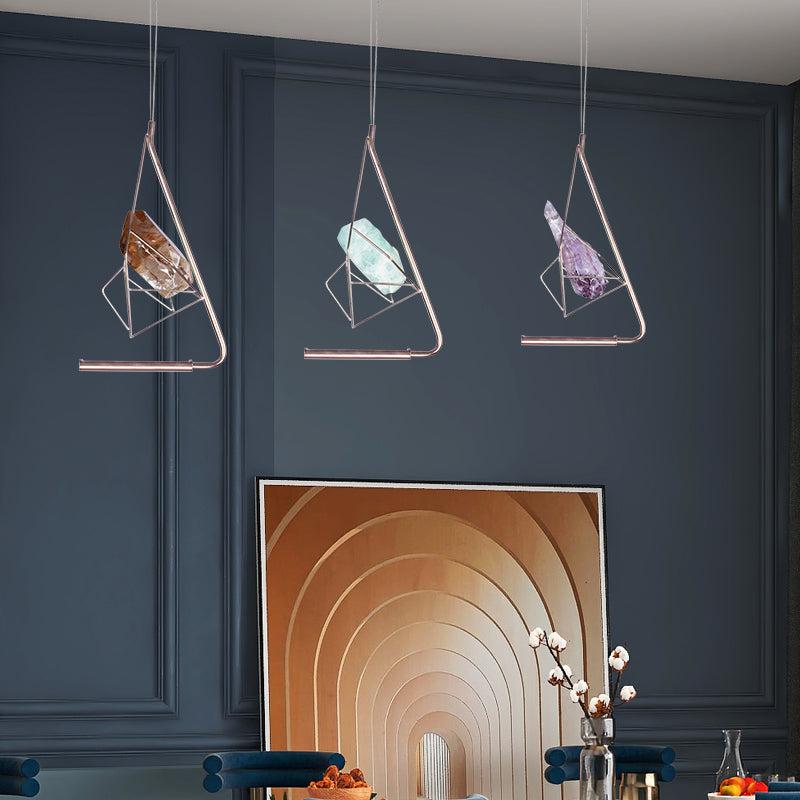 Besy Modern Rock Crystal Island Pendant, Bar Pendant