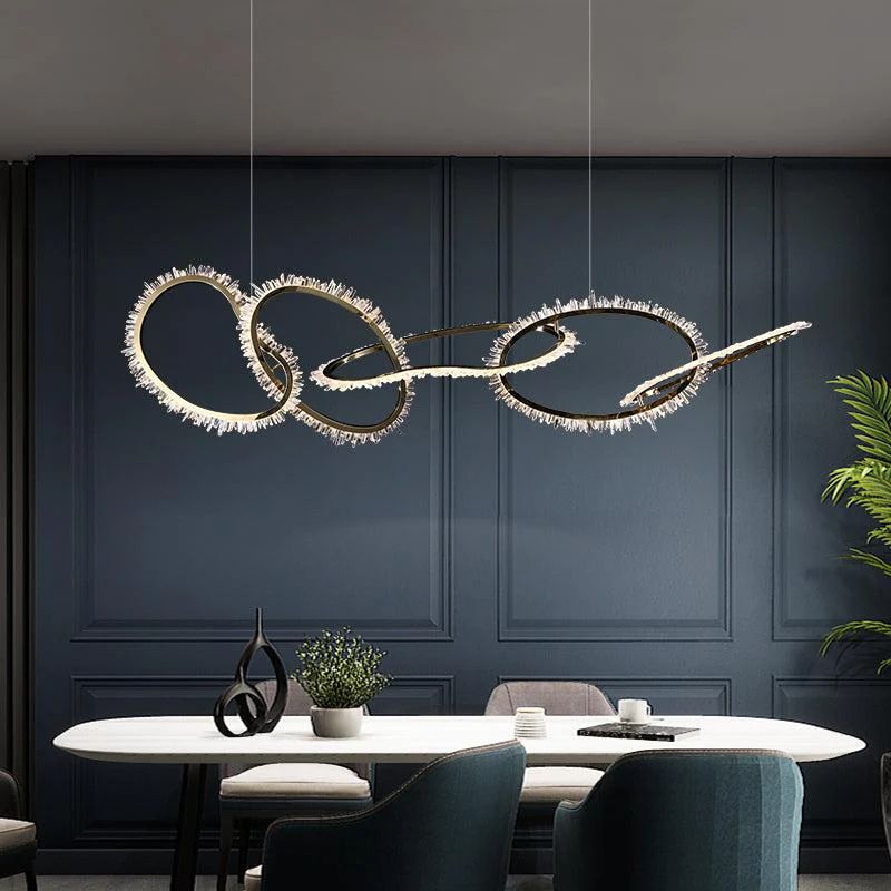 Besy Rock Crystal Irregular Round Chandelier