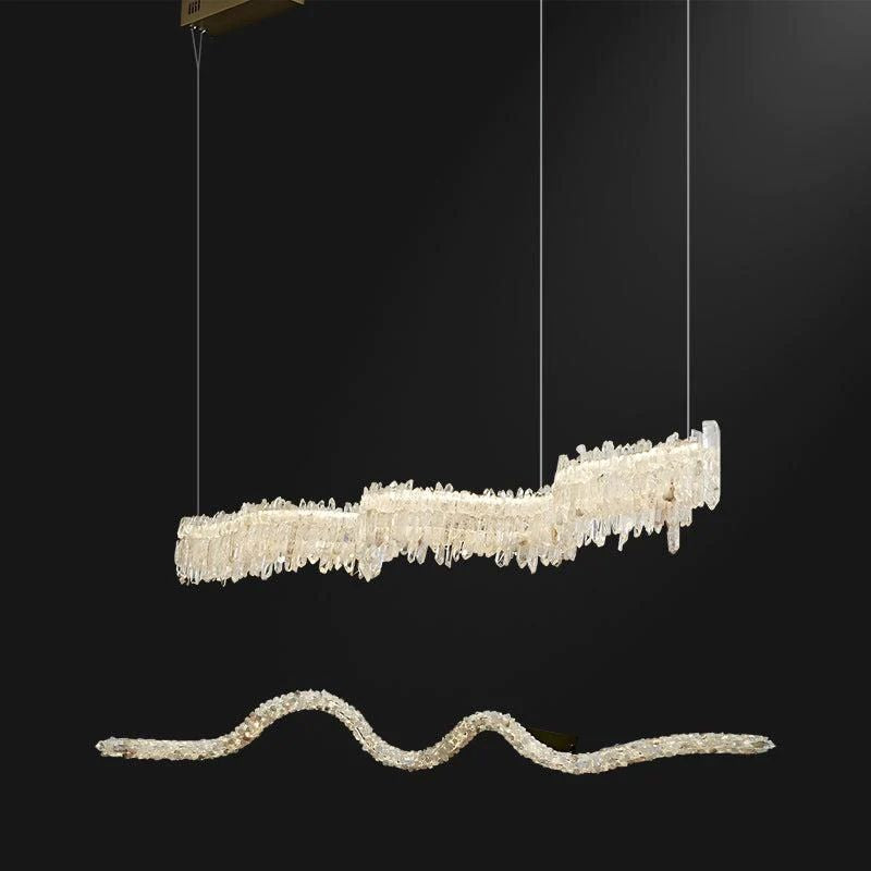 Besy Rock Crystal Linear Chandelier