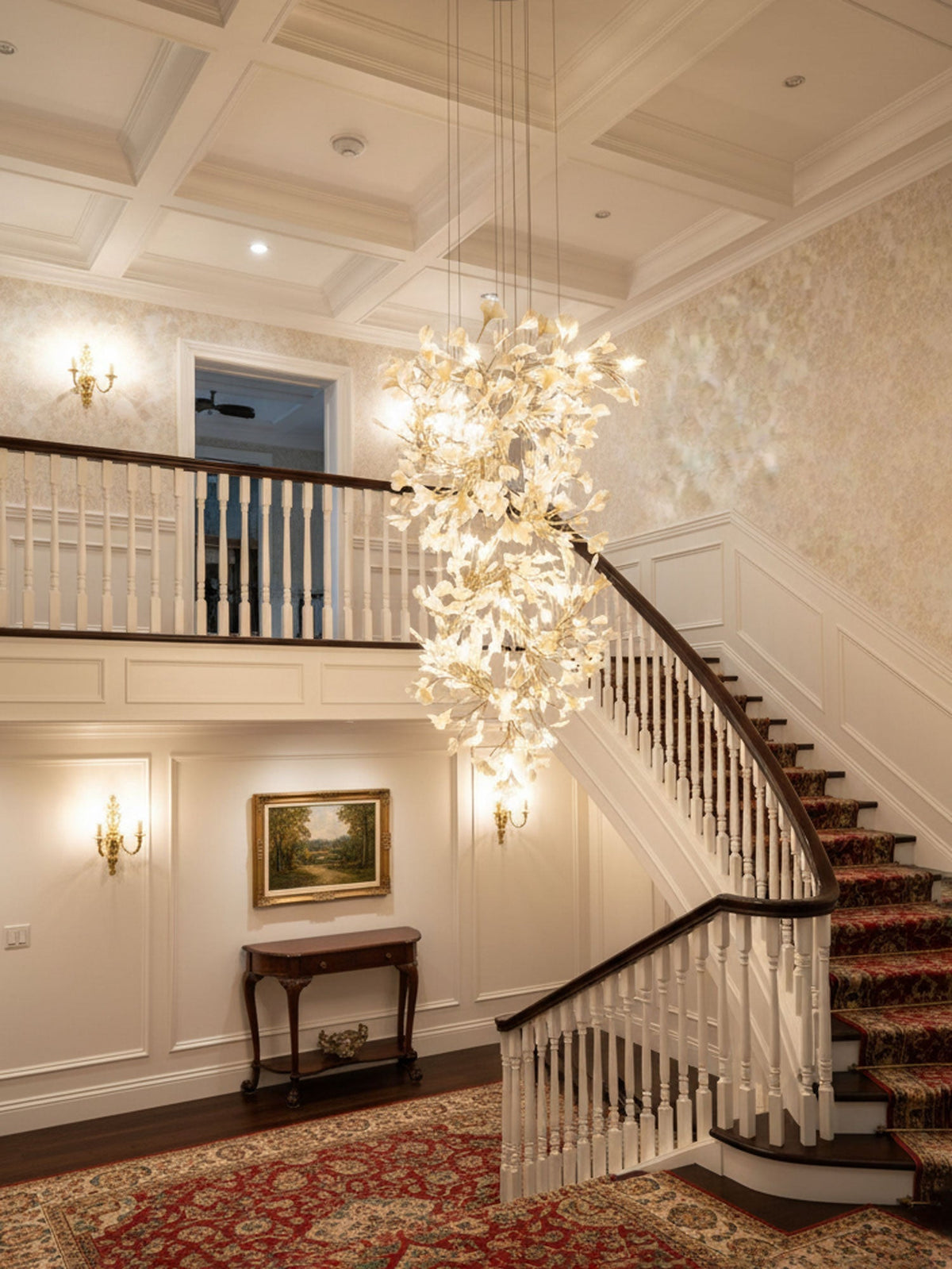 Gingko Ceramic Branch Chandelier F