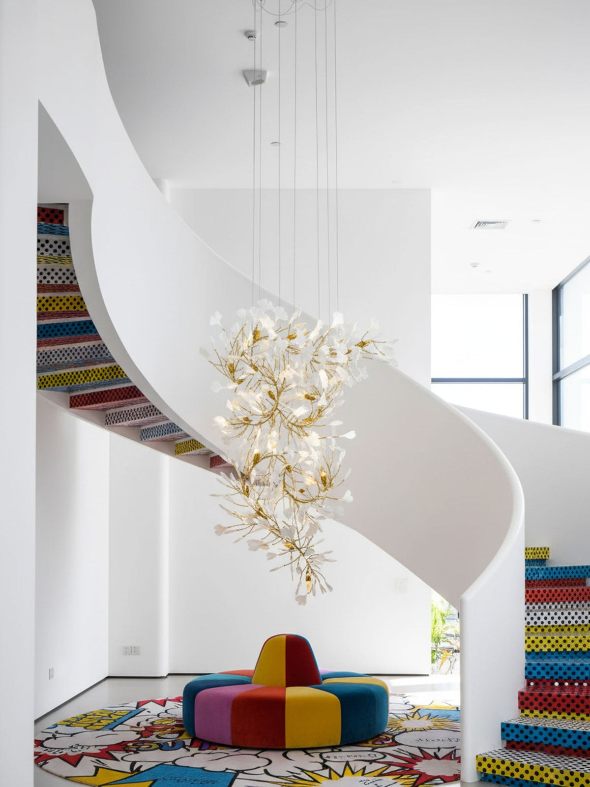 Gingko Ceramic Branch Chandelier F