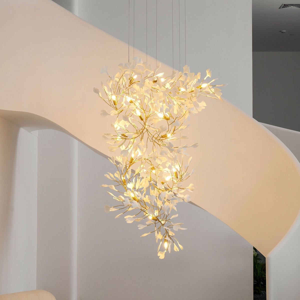 Gingko Ceramic Branch Chandelier F