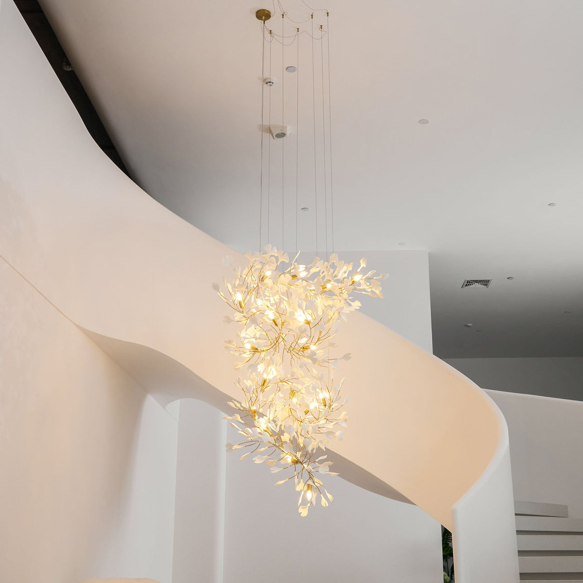 Gingko Ceramic Branch Chandelier F
