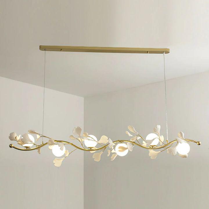 Luster Gaze Ginkgo Bloom Glass Chandelier - Background Shot