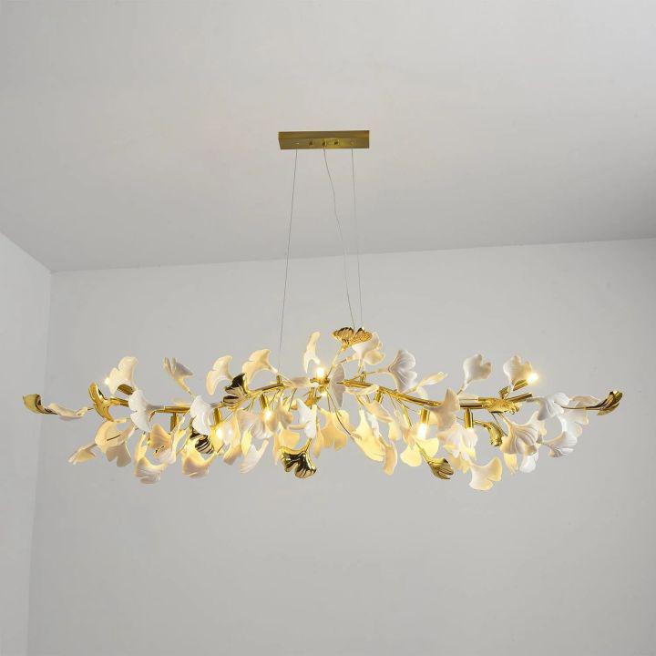 Luster Gaze Ginkgo Petal Branch Chandelier - Background Shot