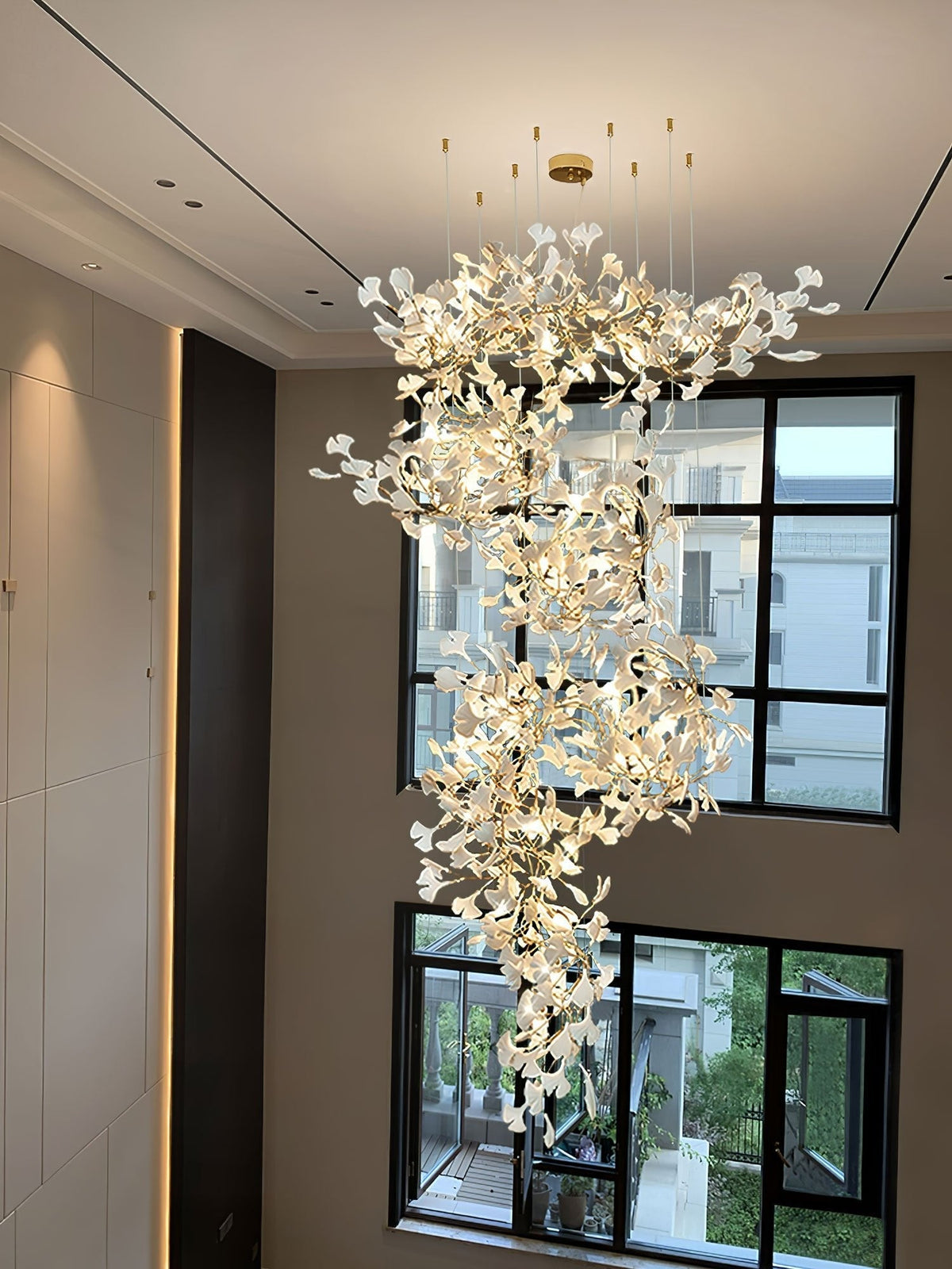 Gingko Ceramic Branch Chandelier F