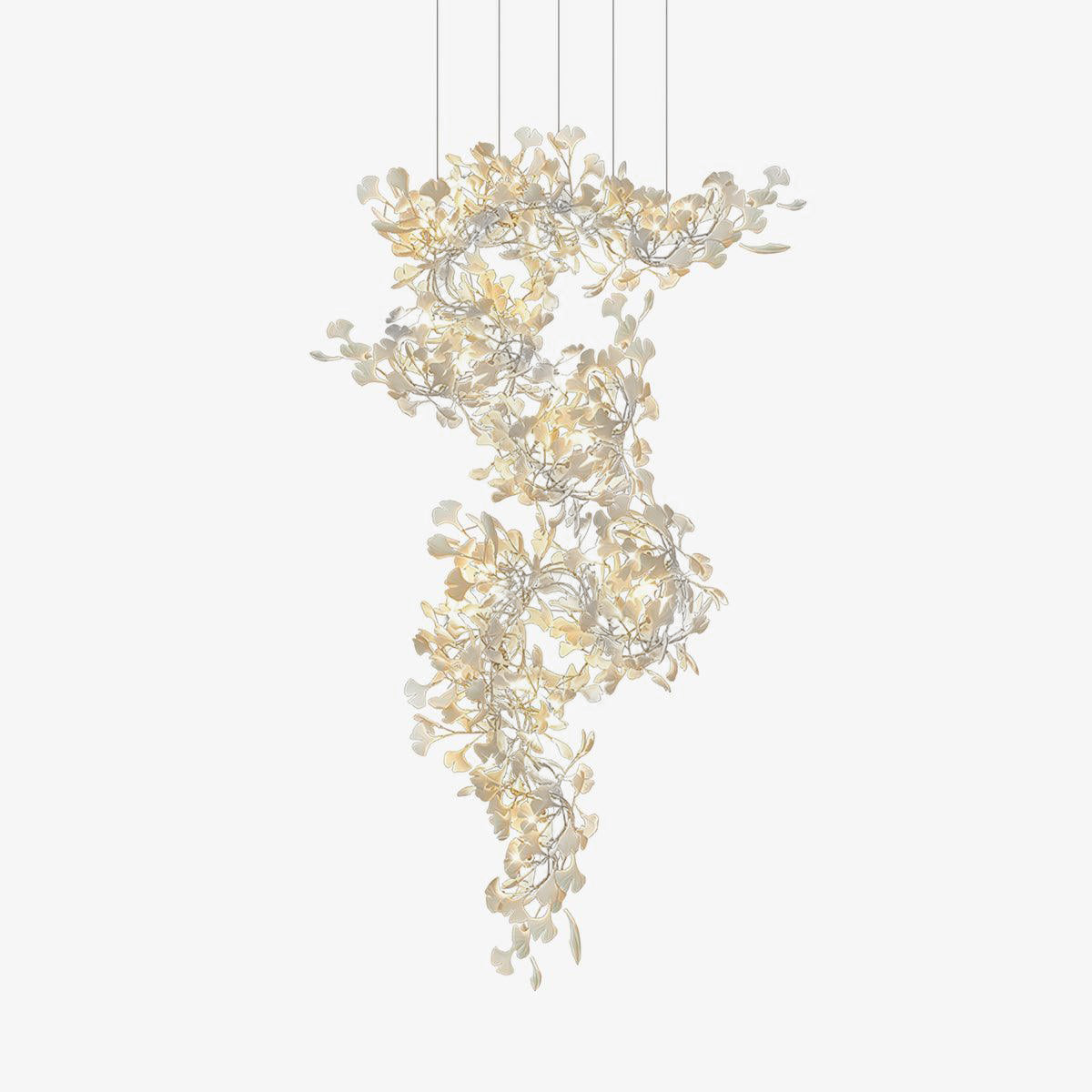 Gingko Ceramic Branch Chandelier F
