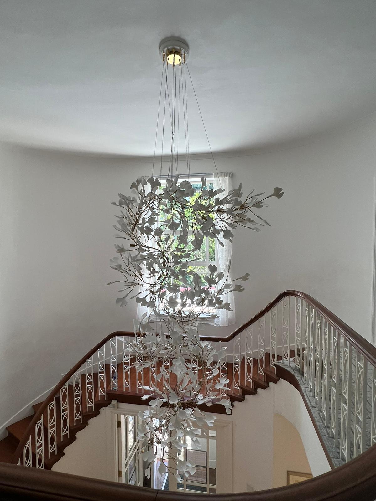 Gingko Ceramic Branch Chandelier F