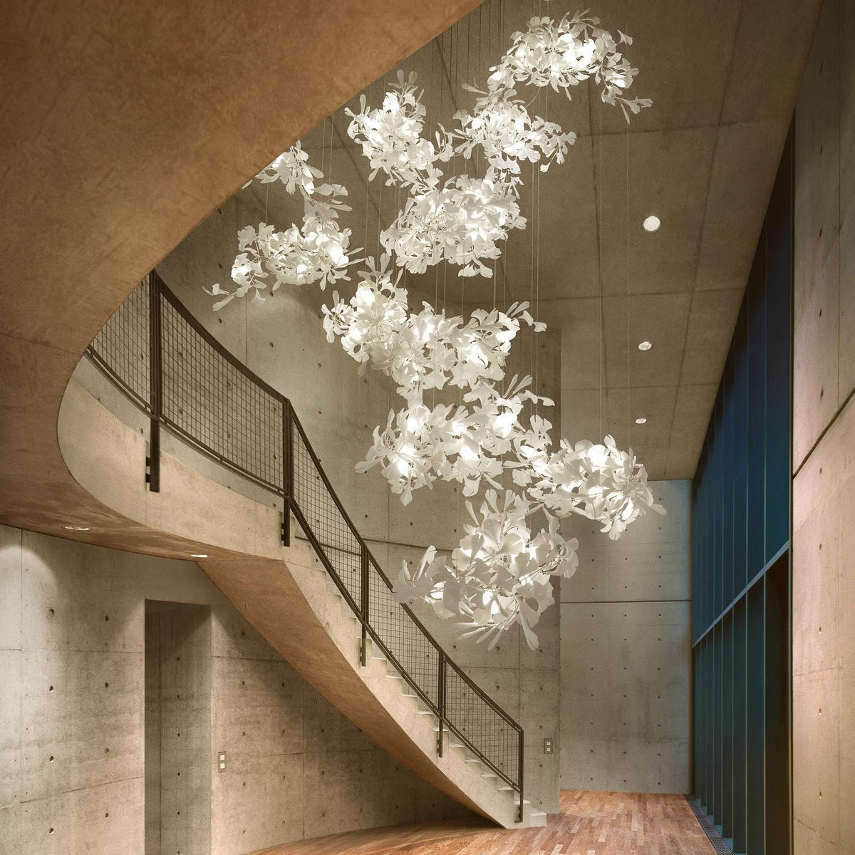 Gingko Ceramic Branch Chandelier F