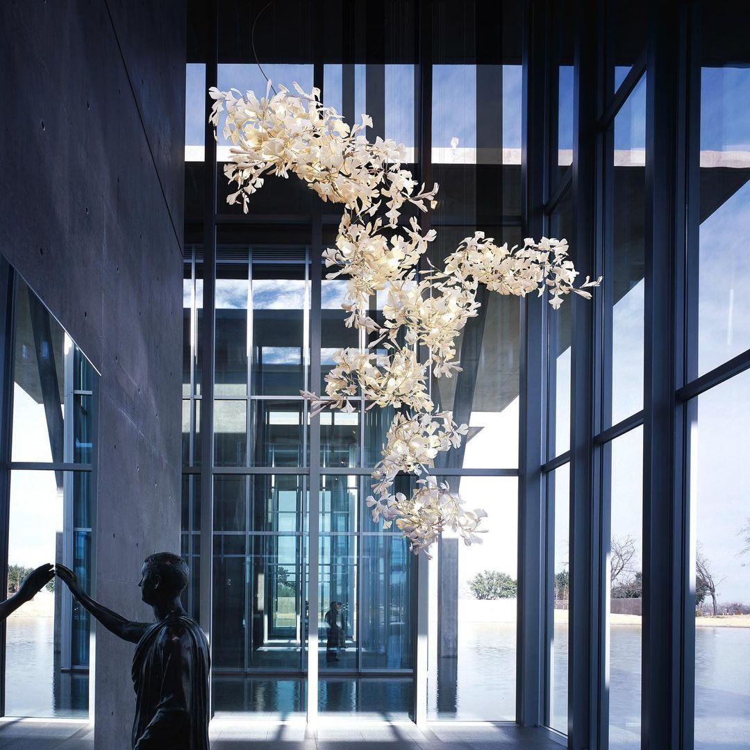 Gingko Ceramic Branch Chandelier F