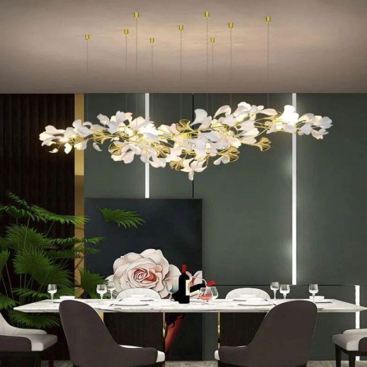 Luster Gaze Verdant Canopy Branch Chandelier - luxurious American living room with tray ceiling