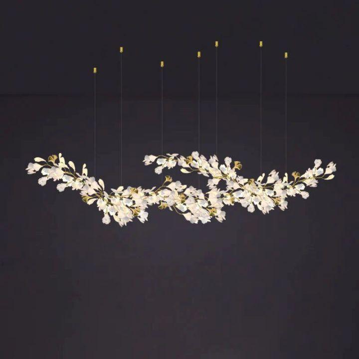 Luster Gaze Ginkgo Branch Grand Chandelier - Background Shot