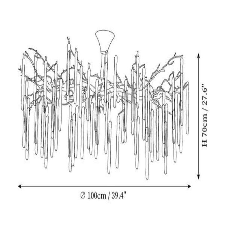 Luster Gaze Winterbloom Branch Crystal Chandelier - Background Shot