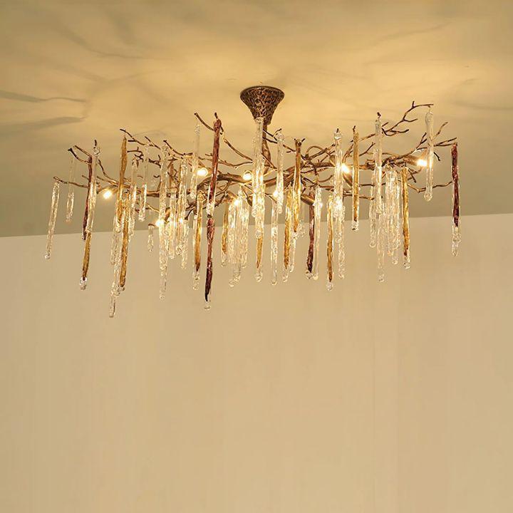 Luster Gaze Winterbloom Branch Crystal Chandelier - Background Shot
