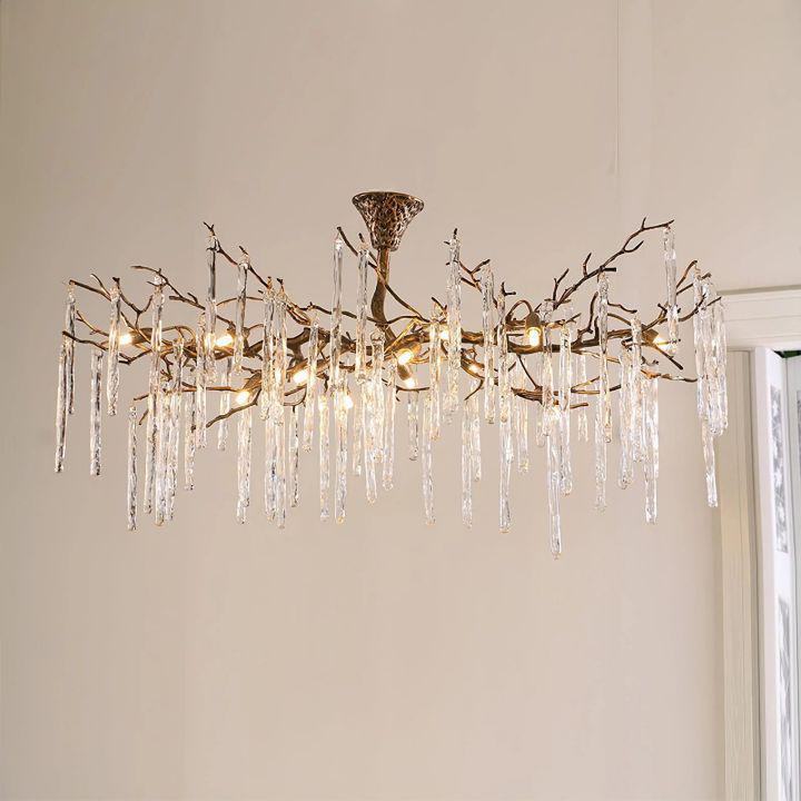 Luster Gaze Winterbloom Branch Crystal Chandelier - Background Shot