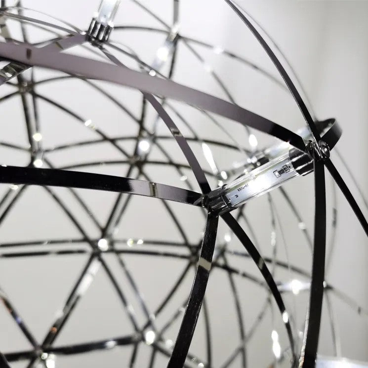 Round Starry Sky Chandelier Light Fire Ball Ceiling Lighting for Living Room/Cottage/High-ceiling