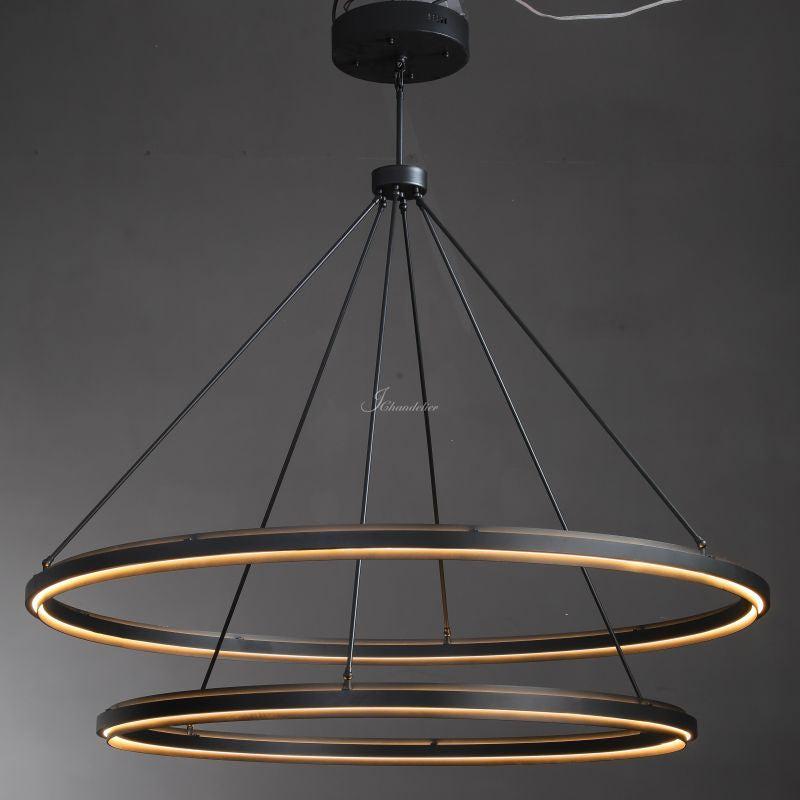 Peron Two-Tier Round Chandelier 60"