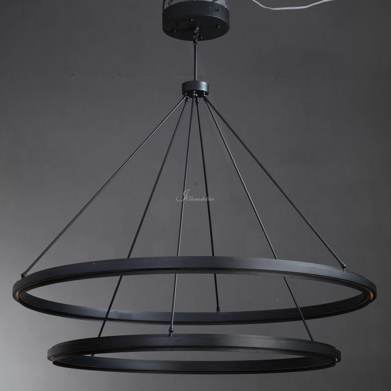 Peron Two-Tier Round Chandelier 60"