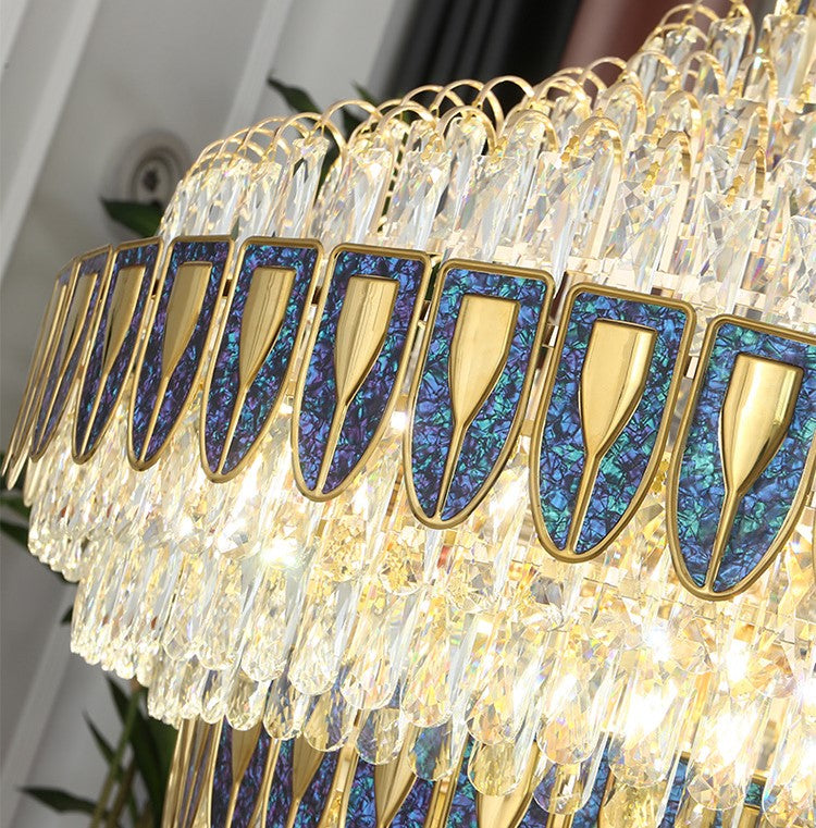Luster Gaze Grand Empire Tiered Crystal Chandelier - Background Shot