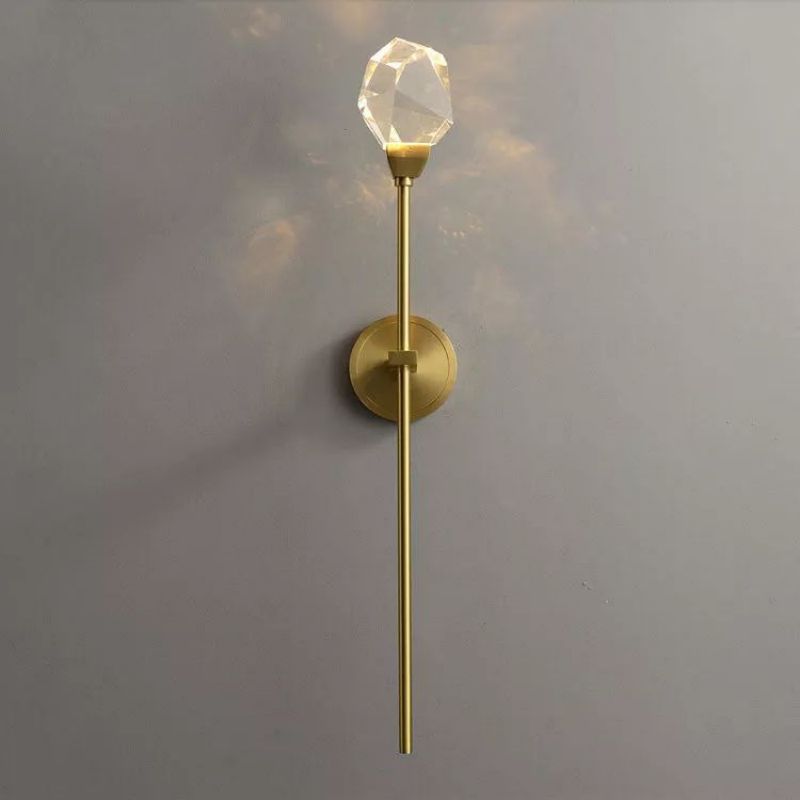 Luster Gaze Radiant Prism Brass Wall Sconce - Background Shot